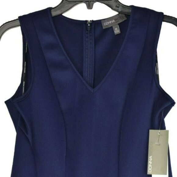 NWT Donna Ricco Sleeveless Fit & Flare Crochet Hem Mini Dress - Picture 5 of 6